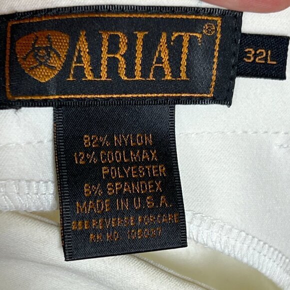 Vintage Ariat Breeches Riding Pants Cream Equestrian 32 - Picture 10 of 12